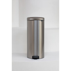 NEWICON FPP MATT STEEL PEDALLI ÇÖP KUTUSU 30L - Thumbnail