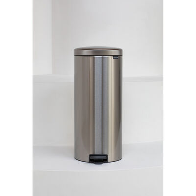 NEWICON FPP MATT STEEL PEDALLI ÇÖP KUTUSU 30L