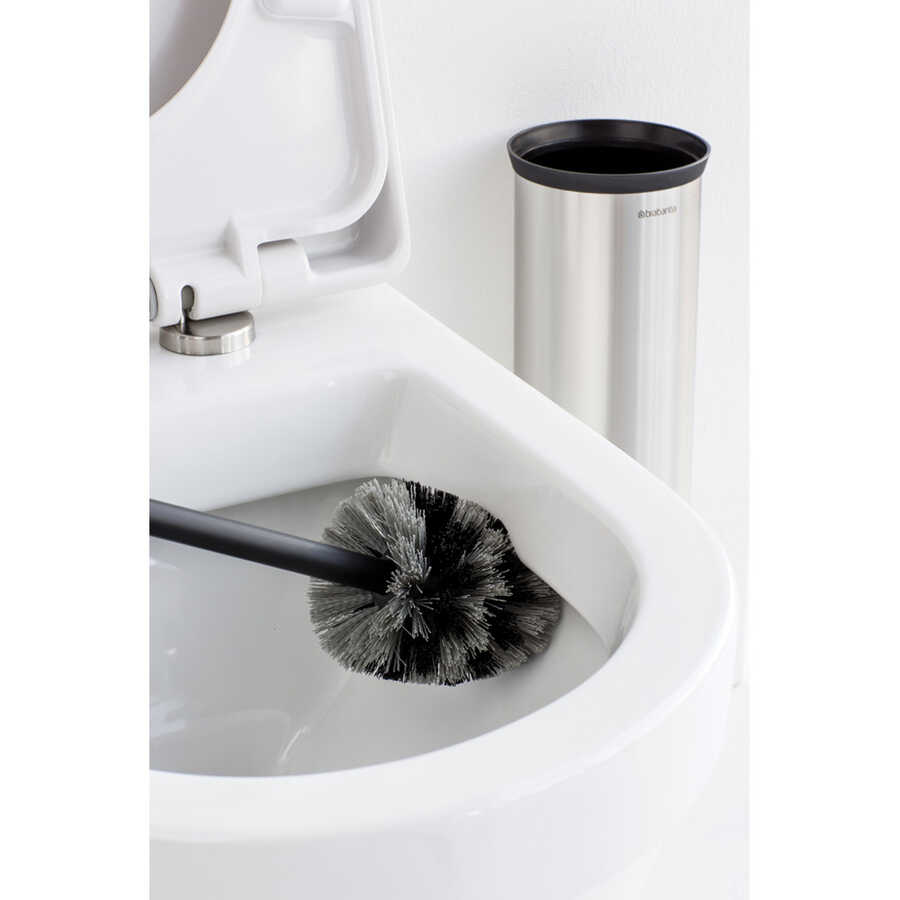 Brabantia Classic Brosse WC avec support 12x42x12cm Matt Steel - 385285 