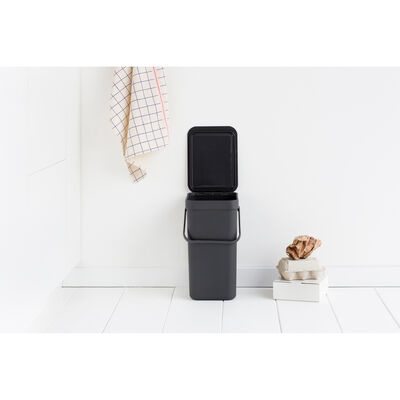 SORT&GO KOYU GRİ ÇÖP KOVASI 12L