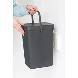 BRABANTIA - SORT&GO KOYU GRİ ÇÖP KOVASI 12L (1)