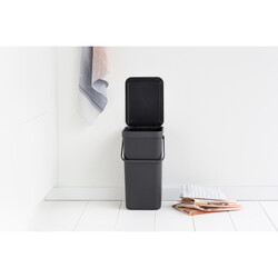 BRABANTIA - SORT&GO KOYU GRİ ÇÖP KOVASI 16L (1)