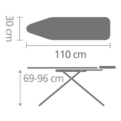  110X30CM (A) FLOWER DESENLİ ÜTÜ MASASI - SIR