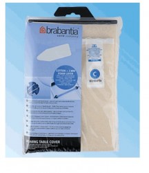 BRABANTIA - 124X45CM (C) ÜTÜ MASASI KILIFI- 2MM SÜNGERLİ EKRU (1)