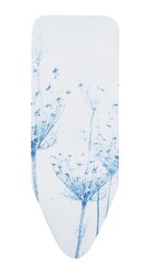 BRABANTIA - 124X45CM (C) ÜTÜ MASASI KILIFI 4 MM SÜNGER VE KEÇE-COTTON FLOWER DESENLİ - PERFECTFLOW