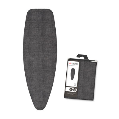 135X45CM (D) ÜTÜ MASASI KILIFI-DENIM BLACK-8MM SÜNGERLİ