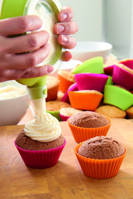 LEKUE 6 PARÇA RENKLİ SİLİKON MUFFIN KALIBI SETİ 7CM