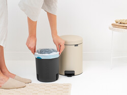  NEWICON SOFT BEIGE PEDALLI ÇÖP KUTUSU 5L - Thumbnail