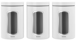 BRABANTIA - BEYAZ 3LÜ PENCERELİ KAVANOZ SETİ 1.4LT