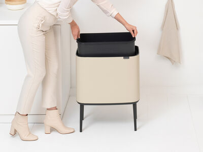 BO SOFT BEIGE DOKUNMATİK ÇÖP KUTUSU 36L