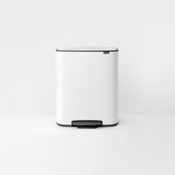 BRABANTIA - BO BEYAZ PEDALLI ÇÖP KUTUSU 60L(PLASTİK İÇ KOVALI)