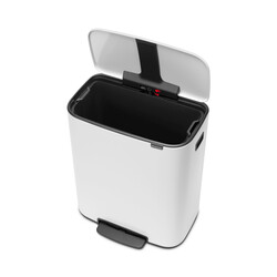 BRABANTIA - BO BEYAZ PEDALLI ÇÖP KUTUSU 60L(PLASTİK İÇ KOVALI) (1)