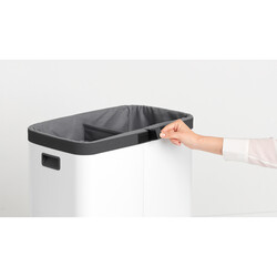 BRABANTIA - BO GREY ÇAMAŞIR SEPETİ TORBASI 2X45L (1)