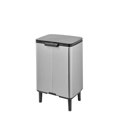 BO HI FPP MATT STEEL AYAKLI ÇÖP KUTUSU 12L