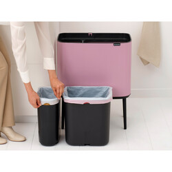 BO LILAC PINK DOKUNMATİK ÇÖP KUTUSU 11+23L - Thumbnail