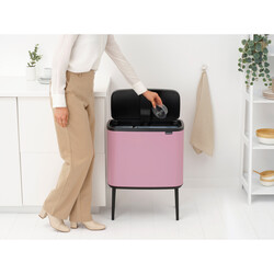 BO LILAC PINK DOKUNMATİK ÇÖP KUTUSU 11+23L - Thumbnail