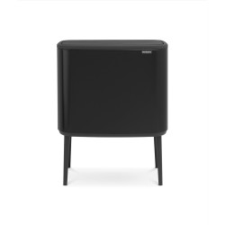 BRABANTIA - BO MATT BLACK DOKUNMATİK ÇÖP KUTUSU 11+23L