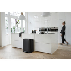 BRABANTIA - BO MATT BLACK PEDALLI ÇÖP KUTUSU 2X30L (1)