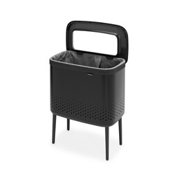BRABANTIA - BO MATT BLACK PLASTİK KAPAKLI ÇAMAŞIR SEPETİ 60L