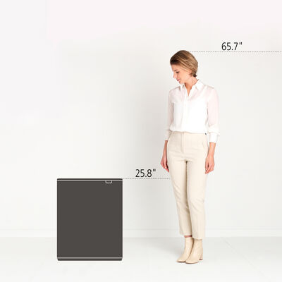 BO MATT STEEL FPP DOKUNMATİK ÇÖP KUTUSU 60L