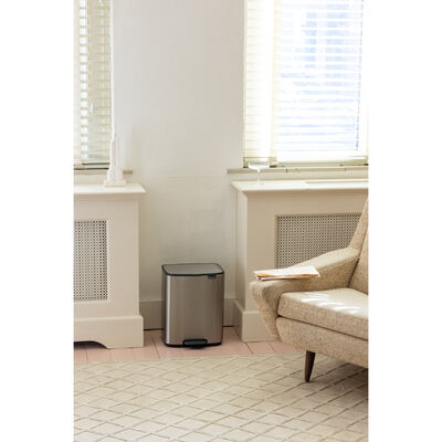 BO MATT STEEL FPP PEDALLI ÇÖP KUTUSU 12L