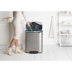 BRABANTIA - BO MATT STEEL FPP PEDALLI ÇÖP KUTUSU 2X30L (1)