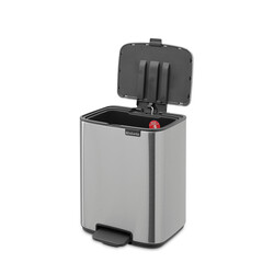 BO MATT STEEL FPP PEDALLI ÇÖP KUTUSU 7L - Thumbnail