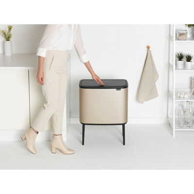 BO METALLIC GOLD DOKUNMATİK ÇÖP KUTUSU 36L