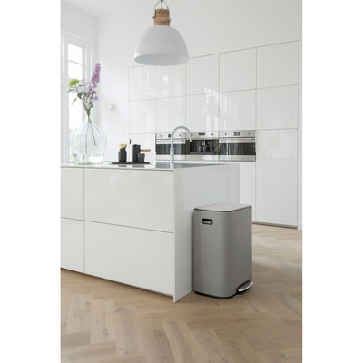 BO MINERAL CONCRETE GREY PEDALLI ÇÖP KUTUSU 60L