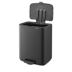 BO MINERAL INFINITE GREY PEDALLI ÇÖP KUTUSU 12L - Thumbnail