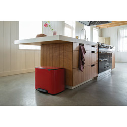 BRABANTIA - BO PASSION RED PEDALLI ÇÖP KUTUSU 11+23L (1)