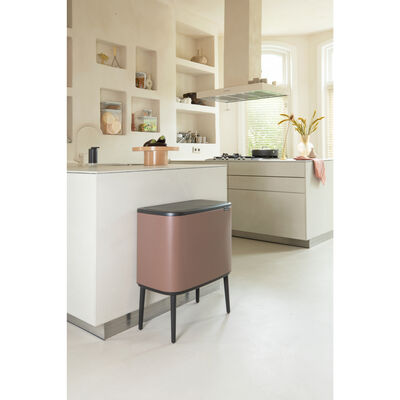 BO SATIN TAUPE DOKUNMATİK ÇÖP KUTUSU 11+23L
