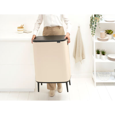 BO SOFT BEIGE HI DOKUNMATİK ÇÖP KUTUSU 60L