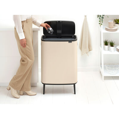 BO SOFT BEIGE HI DOKUNMATİK ÇÖP KUTUSU 60L
