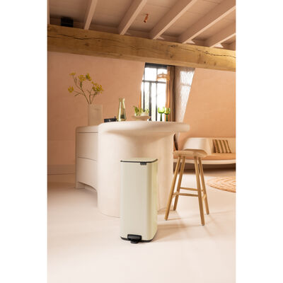 BO SOFT BEIGE PEDALLI ÇÖP KUTUSU 30L