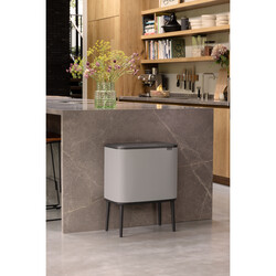 BRABANTIA - BO SOFT GREY PEDALLI ÇÖP KUTUSU 36L (1)