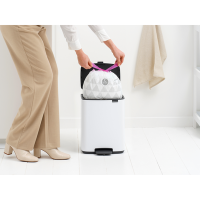 BO WHITE PEDALLI ÇÖP KUTUSU 12L