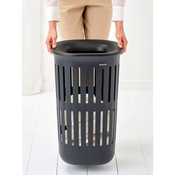 BRABANTIA - COLLECT-IT BLACK PLASTİK ÇAMAŞIR SEPETİ 55L (1)