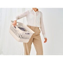 COLLECT-IT SOFT BEIGE PLASTİK ÇAMAŞIR SEPETİ 40L - Thumbnail