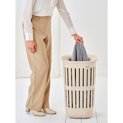 COLLECT-IT SOFT BEIGE PLASTİK ÇAMAŞIR SEPETİ 55L
