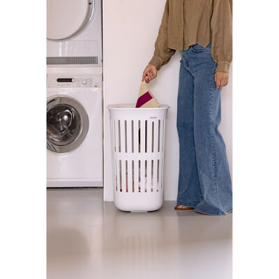COLLECT-IT WHITE PLASTİK ÇAMAŞIR SEPETİ 55L