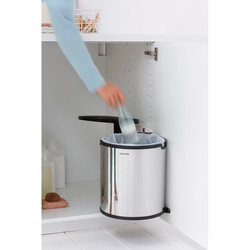 BRABANTIA - BRILLIANT STEEL DOLAP İÇİ ÇÖP KUTUSU 15L (1)