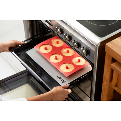 LEKUE KIRMIZI SİLİKON 6LI DOUGHNUT KALIBI