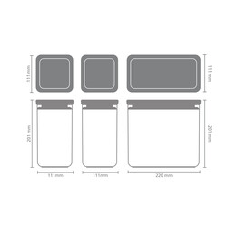 LIGHT GREY 3LÜ PLASTİK KAVANOZ SETİ 2X1,6L 1X3,5L - Thumbnail