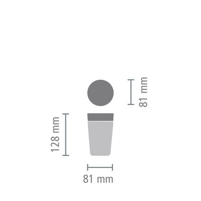 MAKE & TAKE DARK GREY PASLANMAZ ÇELİK TERMOS BARDAK 200ML