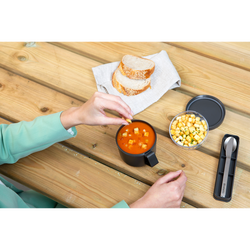 MAKE TAKE DARK GREY PLASTİK MUG 600ML - Thumbnail