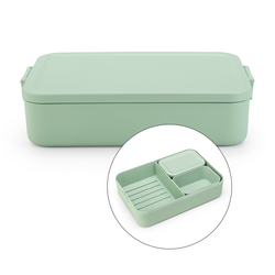 BRABANTIA - MAKE TAKE JADE GREEN PLASTİK BÜYÜK BOY BÖLMELİ YEMEK TAŞIMA KABI 2L