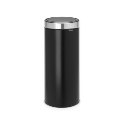 MATT BLACK ÇELİK HALKALI NEW DOKUNMATİK ÇÖP KUTUSU 30L