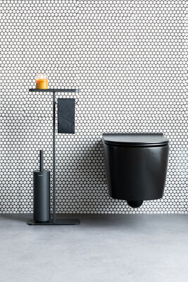 MINDSET INFINITE GREY STANDLI ORGANİZER, TUVALET KAĞIDI TUTUCUSU VE TUVALET FIRÇASI