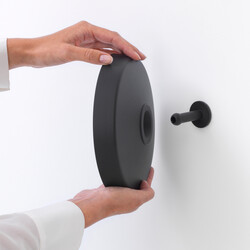 BRABANTIA - MINDSET KOYU GRİ YUVARLAK AYNA 20.4CM (1)